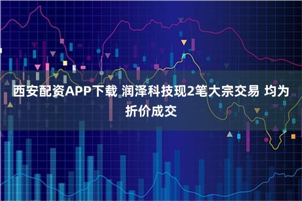 西安配资APP下载 润泽科技现2笔大宗交易 均为折价成交